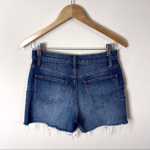 Madewell High-Rise Denim Shorts in Glenoaks Wash Cutoff Edition Size 25 - Picture 5 of 8